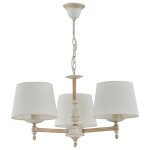 Żyrandol klasyczny z abażurami ALFA ROKSANA WHITE śr. 55cm I 18533