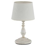 Lampa stołowa ALFA ROKSANA WHITE biały antyczny/szary śr. 22cm I  18538