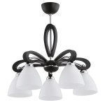Lampa sufitowa ALFA GRACJA DREWNIANA 5xE27 48cm | 20895
