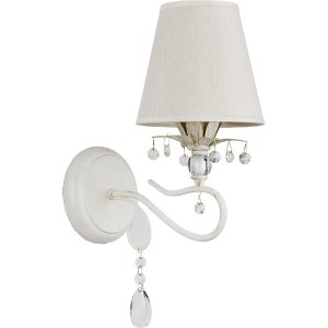 Kinkiet ALFA LUKRECJA BIAŁY 1xE14 25cm | 21060