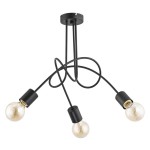 Lampa sufitowa ALFA TANGO CZARNA 3xE27 | 23173