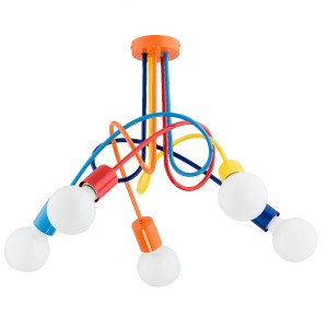 Lampa sufitowa ALFA TANGO KOLOROWA 5xE27 | 28265