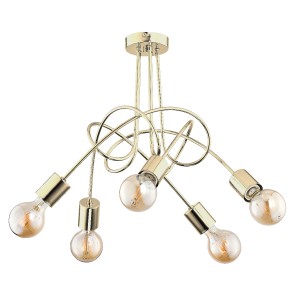 Lampa sufitowa ALFA TANGO ZŁOTA 5xE27 | 28315