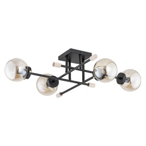 Lampa sufitowa ALFA TRANSFER CZARNA 4xE14 | 25364