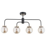 Lampa sufitowa ALFA LINIO CZARNA 4xE14  | 25504