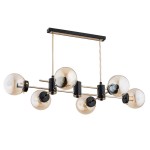 Lampa sufitowa ALFA LINIO SOLA CZARNO-ZŁOTA 6xE14 | 27496
