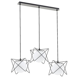 Lampa wisząca ALFA SAGITO TRACK CZARNO-BIAŁA 3xE14  | 62201