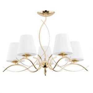 Lampa sufitowa ALFA MONZA ZŁOTA 5xE14  | 27615