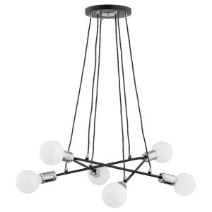 Lampa wisząca ALFA VIVIA CZARNA 6xE27 | 62122