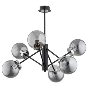 Lampa sufitowa ALFA NANCY CZARNA 6xE14 | 60808