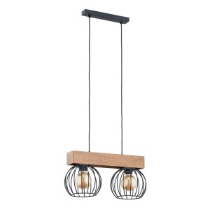 Lampa wisząca ALFA ARIZAN SLIM DREWNIANA 2xE27 | 28172