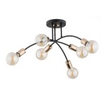 Lampa sufitowa ALFA LANTI CZARNA 6xE27 | 60817