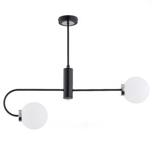 Nowoczesna lampa sufitowa PERLA BLACK 2xE14  |  62131