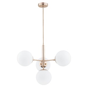 Lampa wisząca ALFA VOLDA PICOLO ZŁOTA 4xE14 | 63089