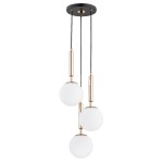 Lampa wisząca ALFA VOLDA PICOLO CZARNO-ZŁOTA 3xE14 | 62202