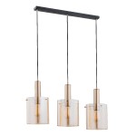 Stylowa lampa wisząca nad stół ALFA CELENA złoty 3x E27 | 62161