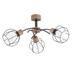 Lampa sufitowa ALFA PALOMA DREWNIANA 3xE27 | 28383