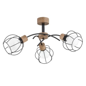 Lampa sufitowa ALFA PALOMA DREWNIANA 3xE27 | 28383
