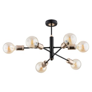 Lampa sufitowa ALFA ORIS CZARNA 6xE27 | 63033