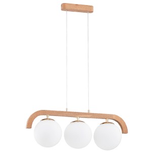 Lampa wisząca ALFA KRYZA DREWNIANA 3xE14  | 63086