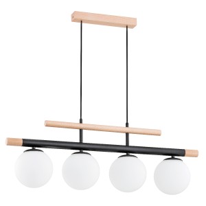Lampa wisząca ALFA TRENDY DREWNIANA 4xE14 | 63091