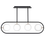 Lampa sufitowa ALFA SARAN CZARNO-BIAŁA 4xE14 | 63111