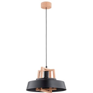 Lampa wisząca ALFA BATUT DREWNIANA 1xE27 | 60943