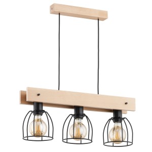 Lampa wisząca ALFA FILAR drewno I  62212