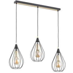 Lampa wisząca ALFA MANAGOS CZARNA 3xE27 | 62235