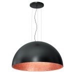 Lampa wisząca COMPO 1/2 BOOL  czarny-miedziany 1xE27 / 1630