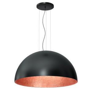 Lampa wisząca COMPO 1/2 BOOL  czarny-miedziany 1xE27 / 1630