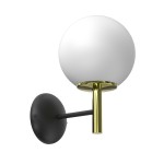 Lampa kinkiet AWINION czarny-złoty 1xE27  / 1652