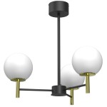 Lampa żyrandol AWINION czarny-złoty 3xE27 / 1653