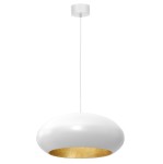 Lampa wisząca COMPO OVAL biały-złoty 1xE27 / 1677