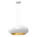 Lampa wisząca COMPO OVAL biały-złoty 1xE27 / 1678