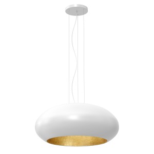 Lampa wisząca COMPO OVAL biały-złoty 1xE27 / 1678