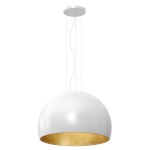 Lampa wisząca COMPO 3/4 BOOL biały-złoty 1xE27 / 1679