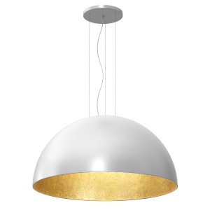 Lampa wisząca COMPO 1/2 BOOL biały-złoty 1xE27 / 1684