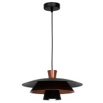 Lampa wisząca PLATO czarny-miedziany 1xE27 /  3136