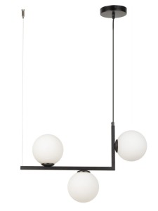 Lampa wisząca mleczne kulki czarna ANDY 3 33609