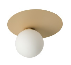Plafon / kinkiet kula złoty beż ARGON 1 koło 33264