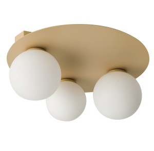 Plafon kule złoty beż  ARGON 3 koło 33271