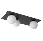 Plafon kule czarny ARGON 3 prostokąt 33279