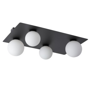 Plafon kule czarny ARGON 4 prostokąt 33282