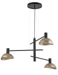 Lampa wisząca metalowa czarno-złota ARTIS 3 40567
