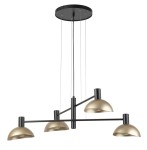 Nowoczesny żyrandol wiszący czarno-złoty ARTIS 4 40568