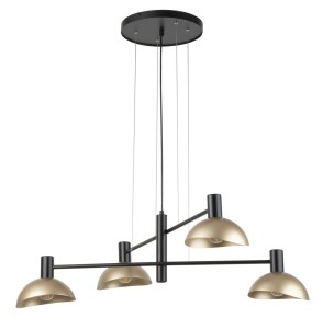 Nowoczesny żyrandol wiszący czarno-złoty ARTIS 4 40568