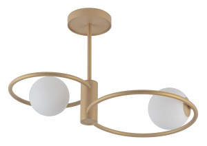 Lampa sufitowa okręgi kule złoto-beżowa AQUA 2 33464