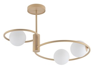 Lampa sufitowa okręgi kule złoto-beżowa AQUA 3 33467