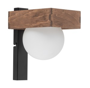 Kinkiet w stylu boho z mlecznym kloszem  BLOOM 33666